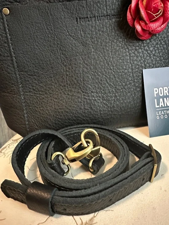 PLG Mini pebbled black Crossbody tote NEW - Picture 4 of 11